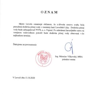Oznam