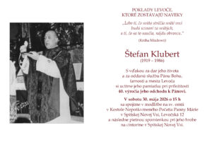 Pozvánka na Štefana Kluberta
