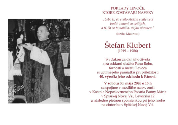 Pozvánka na Štefana Kluberta